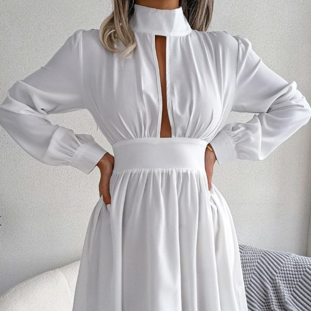 Bold and Flirty Turtleneck Mini Dress - Picture 3 of 10